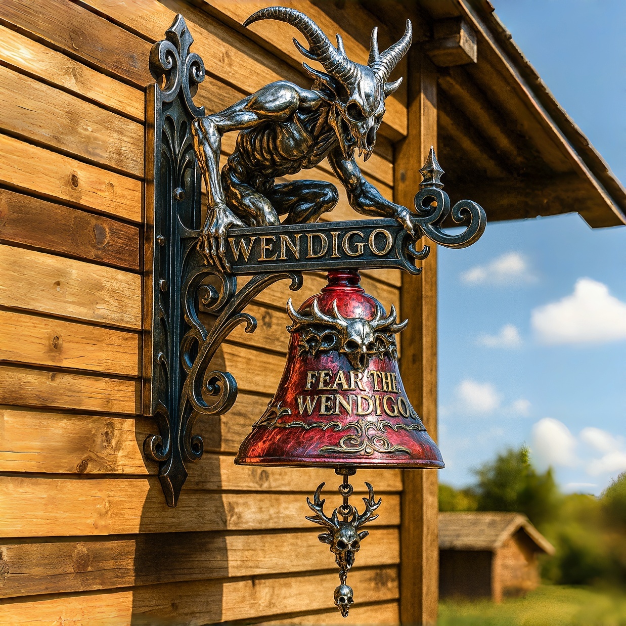 Wendigo Gothic Wall Bell
