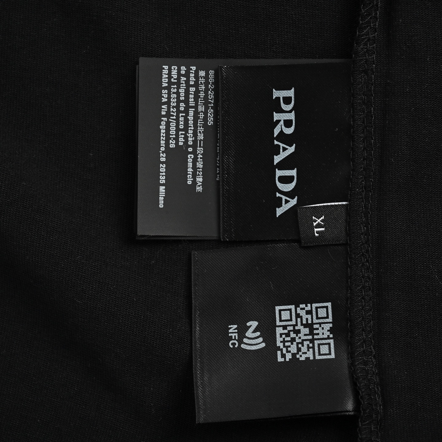 Prada 23ss collar letter print short sleeve
