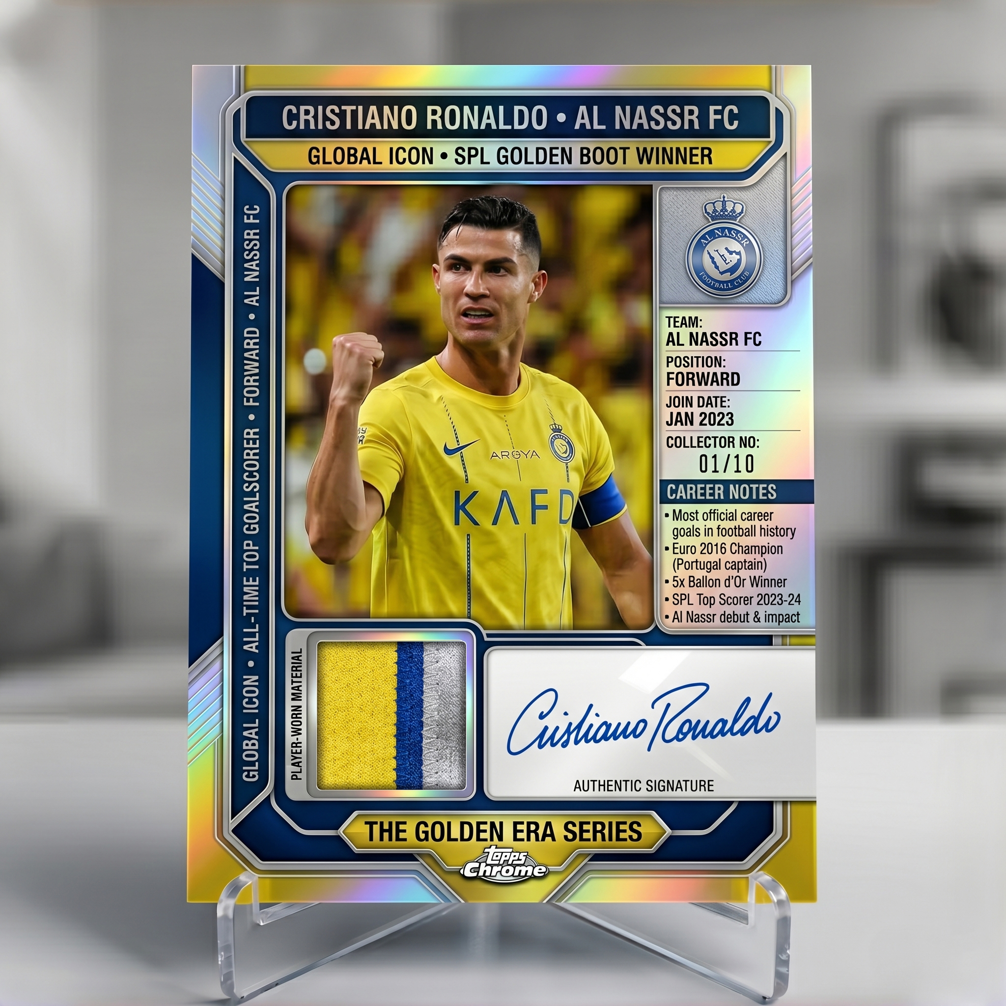 ⚽ Cristiano Ronaldo's Most Valuable Player autographed cards！