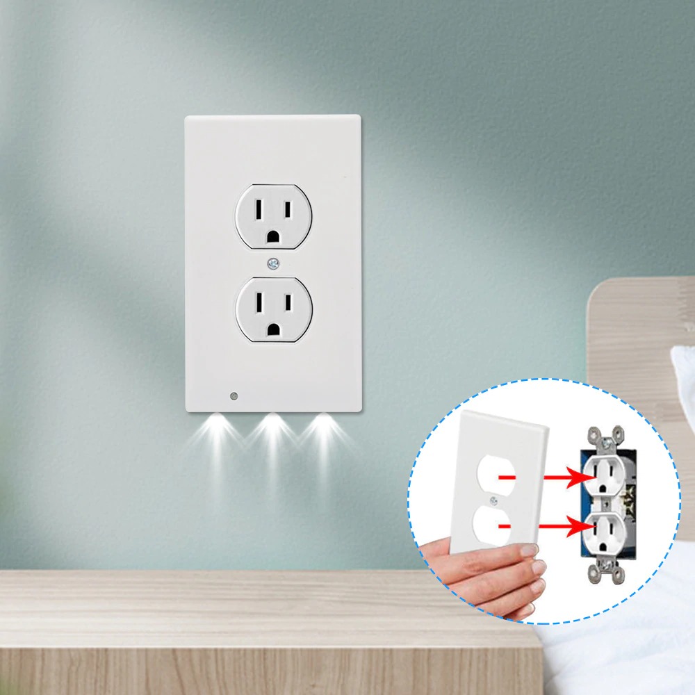 (New Year Promotion- SAVE 50% OFF) Outlet Wall Plate With Led -Buy 6 Free Shipping