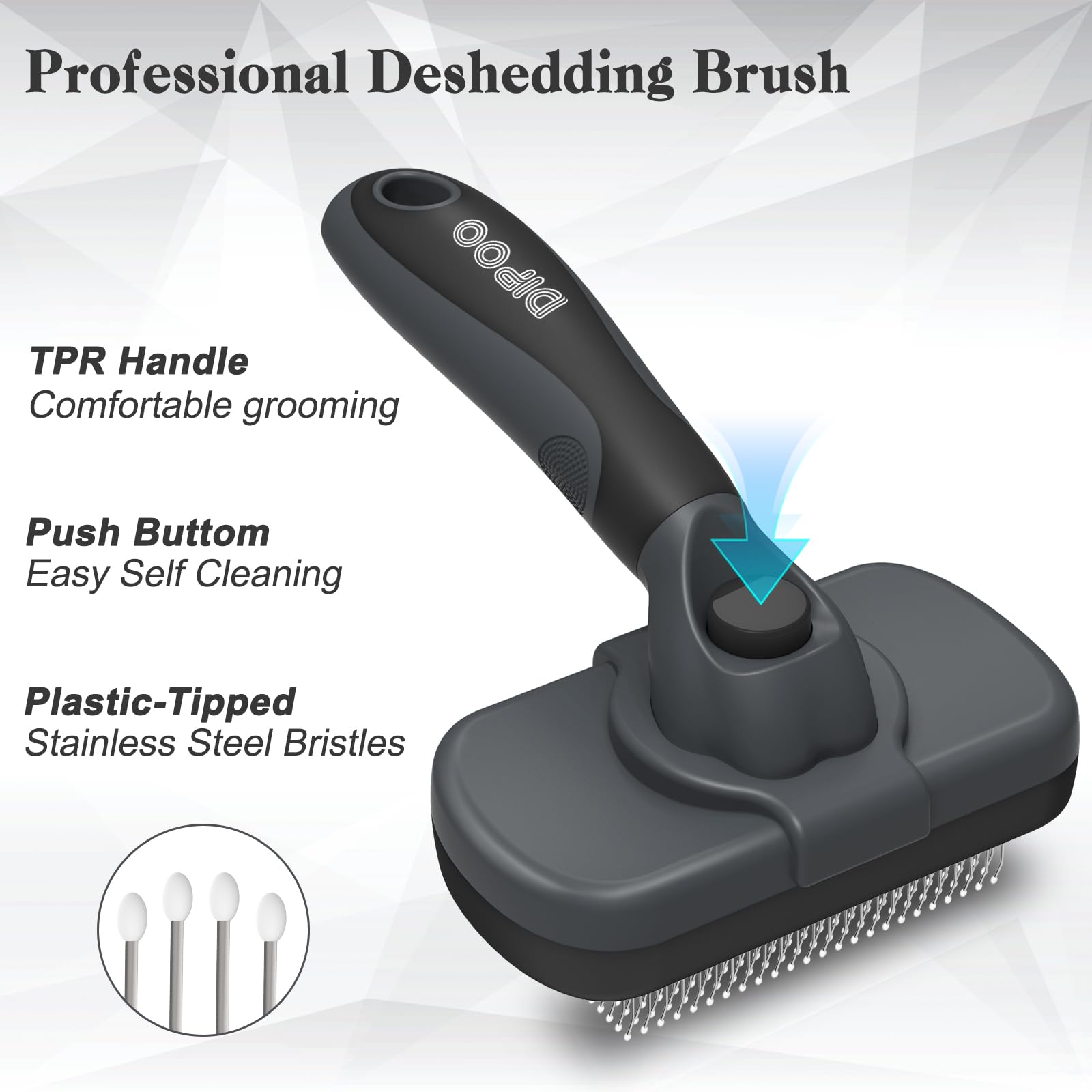 Self Cleaning Shedding Brush - Skin Friendly Grooming Tool for Dogs, Cats, and Puppies