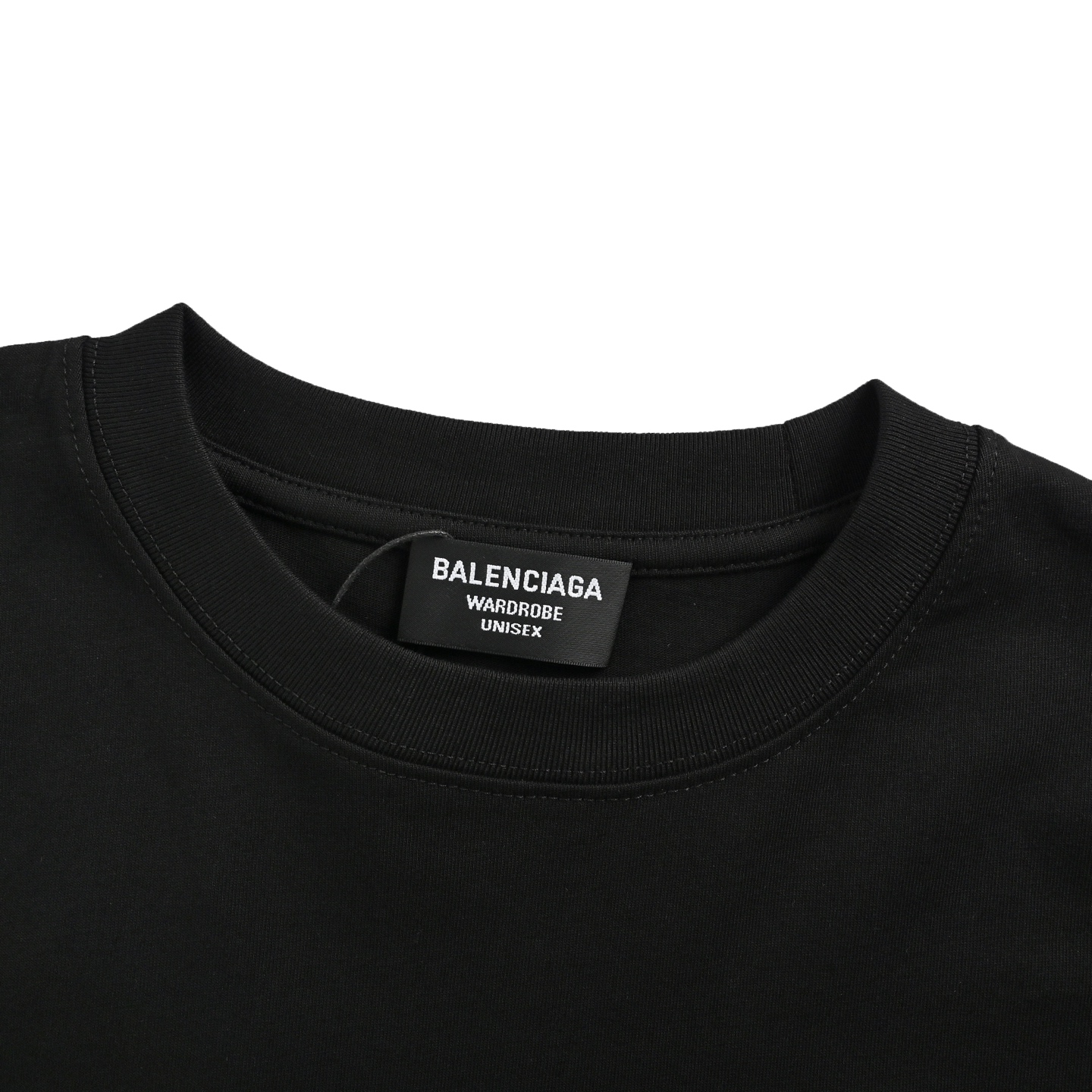 Balenciaga 25ss Tape Letters Foam Print Short Sleeve