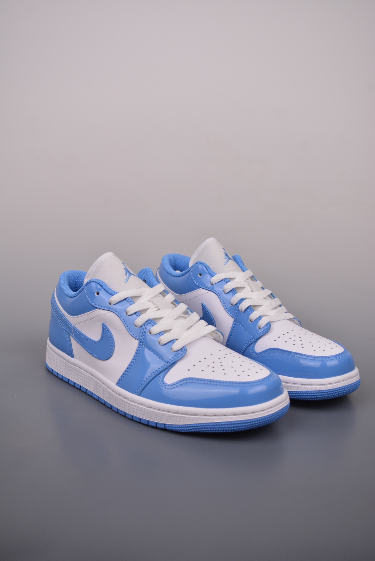 Air Jordan 1 Low Patent Leather White Blue FZ2138-114