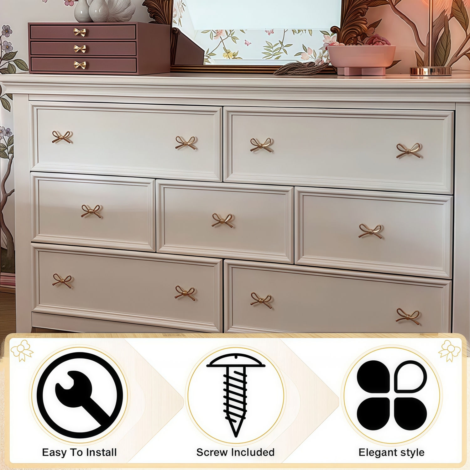🔥2025 ON SALE🔥Cute Bow Metal Knobs
