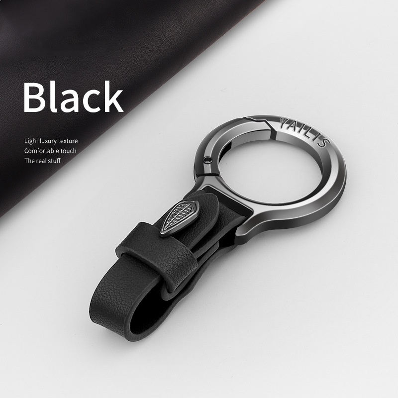 🔥Portable Zinc Alloy Leather Keychain