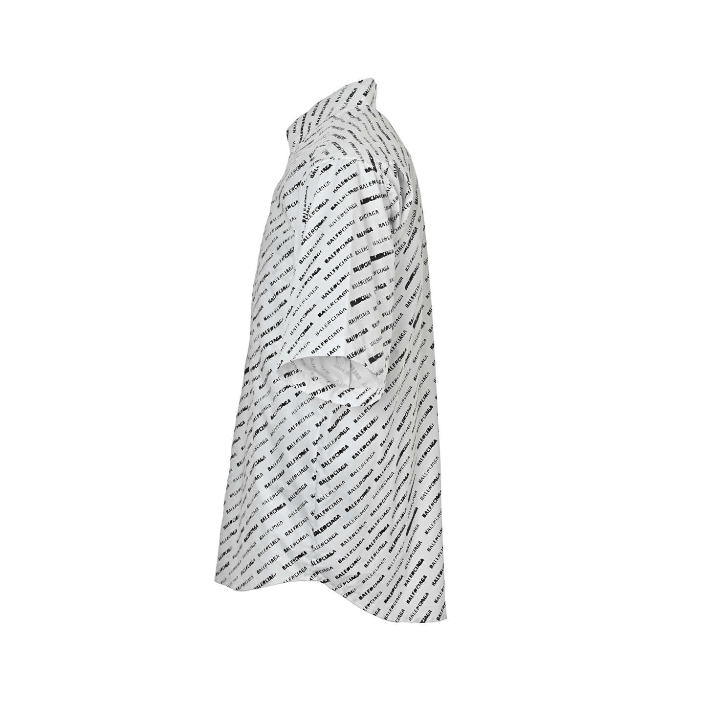 Balenciaga short-sleeved shirt with all-over lettering