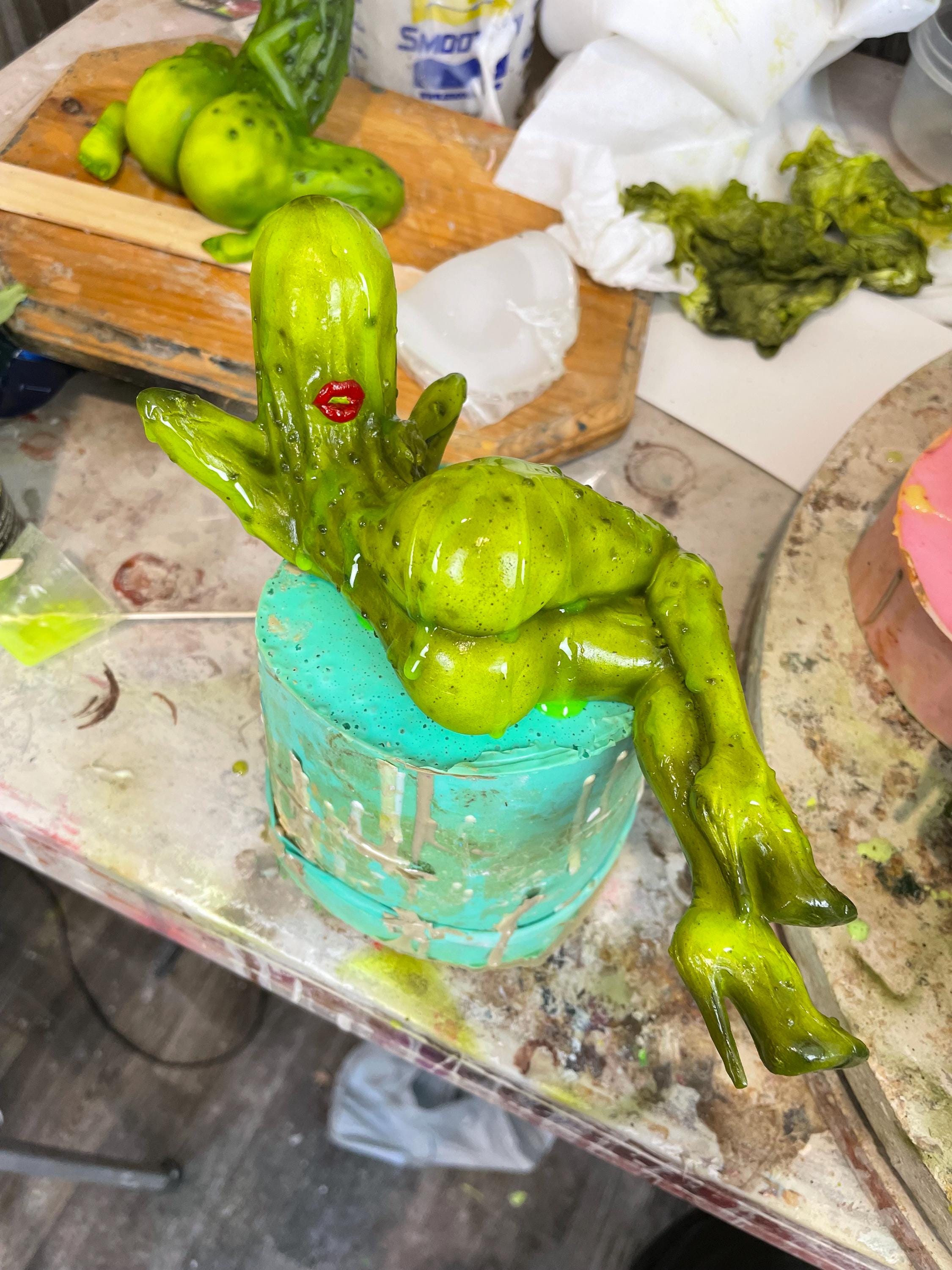 Funny Pickle Resin Figure