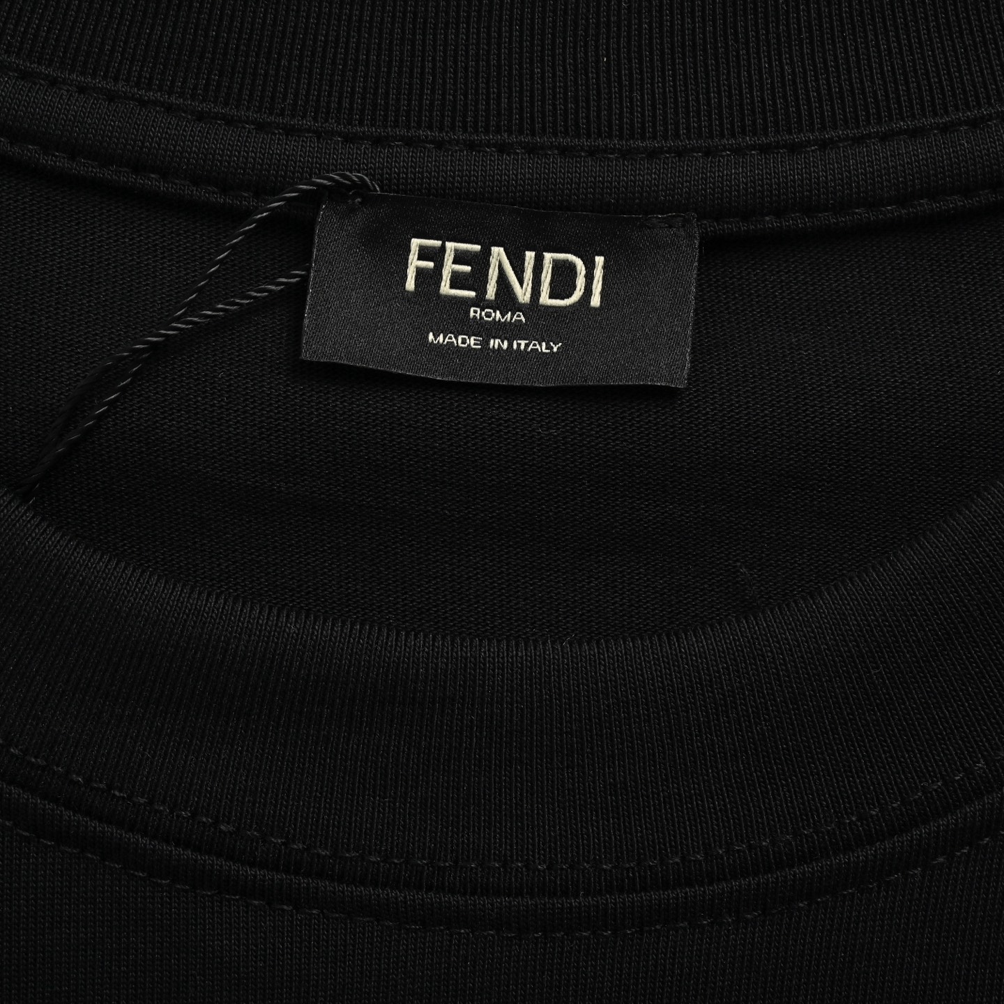 Fendi leather trim zip pocket short sleeve