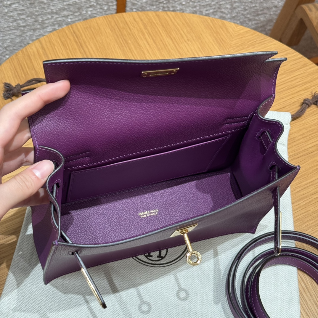 Hermes kelly danse P9Anemone handbag (handmade to order)
