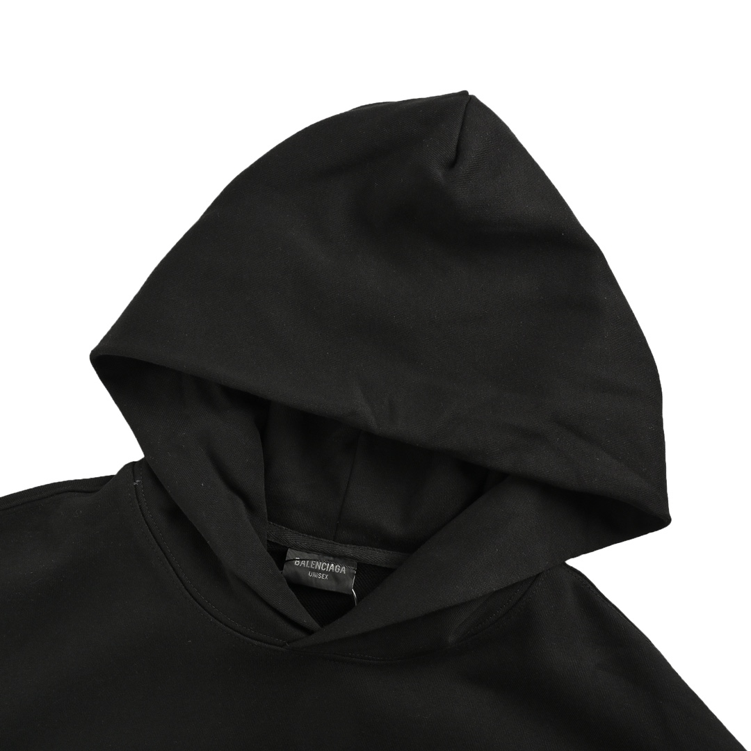Balenciaga 24Fw burst letter print hooded sweatshirt