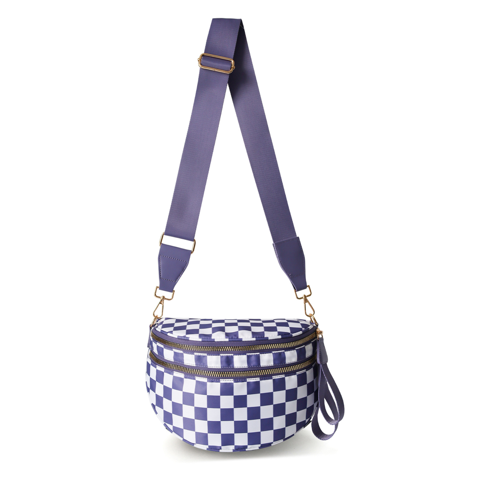 🔥On Sale🔥 Casual Shoulder Bag Multi-pocket Large Crossbody Oxford cloth Checkered Shell Bag