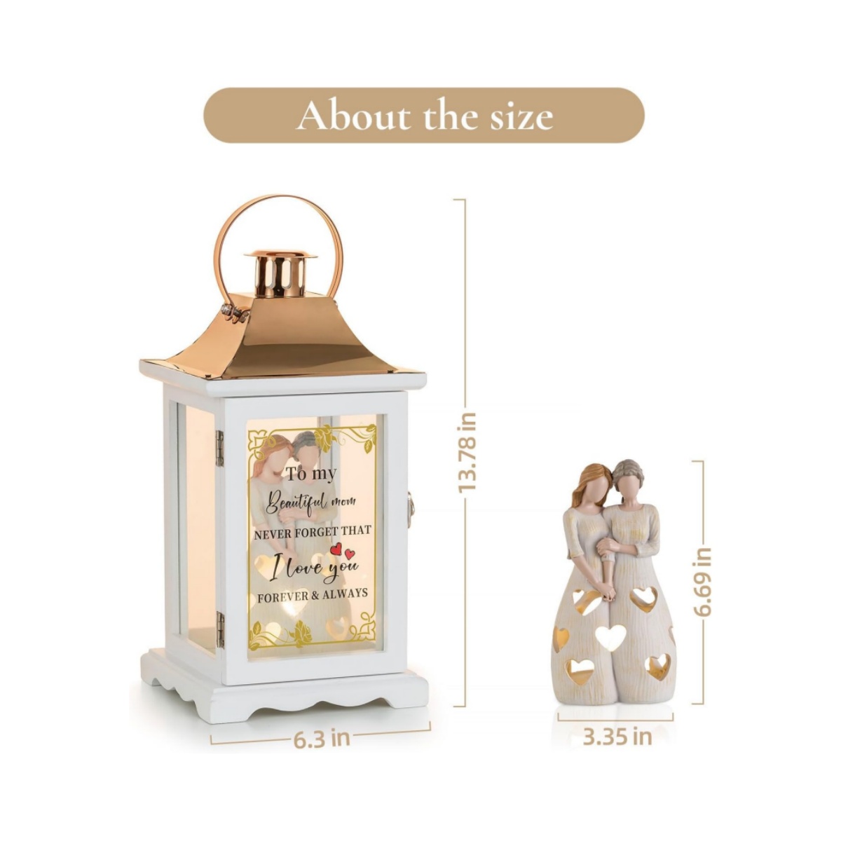 💖Mothers Gifts: Unique Decorative Lantern Sentimental Gift Ideas from Daughter Candle Holders Decor with Tealight