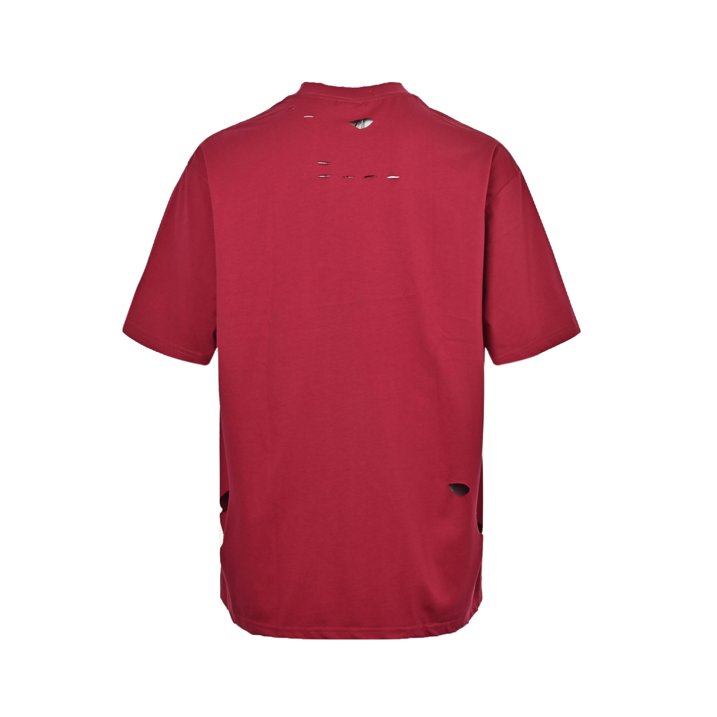 Balenciaga cracked letter print ripped short sleeves