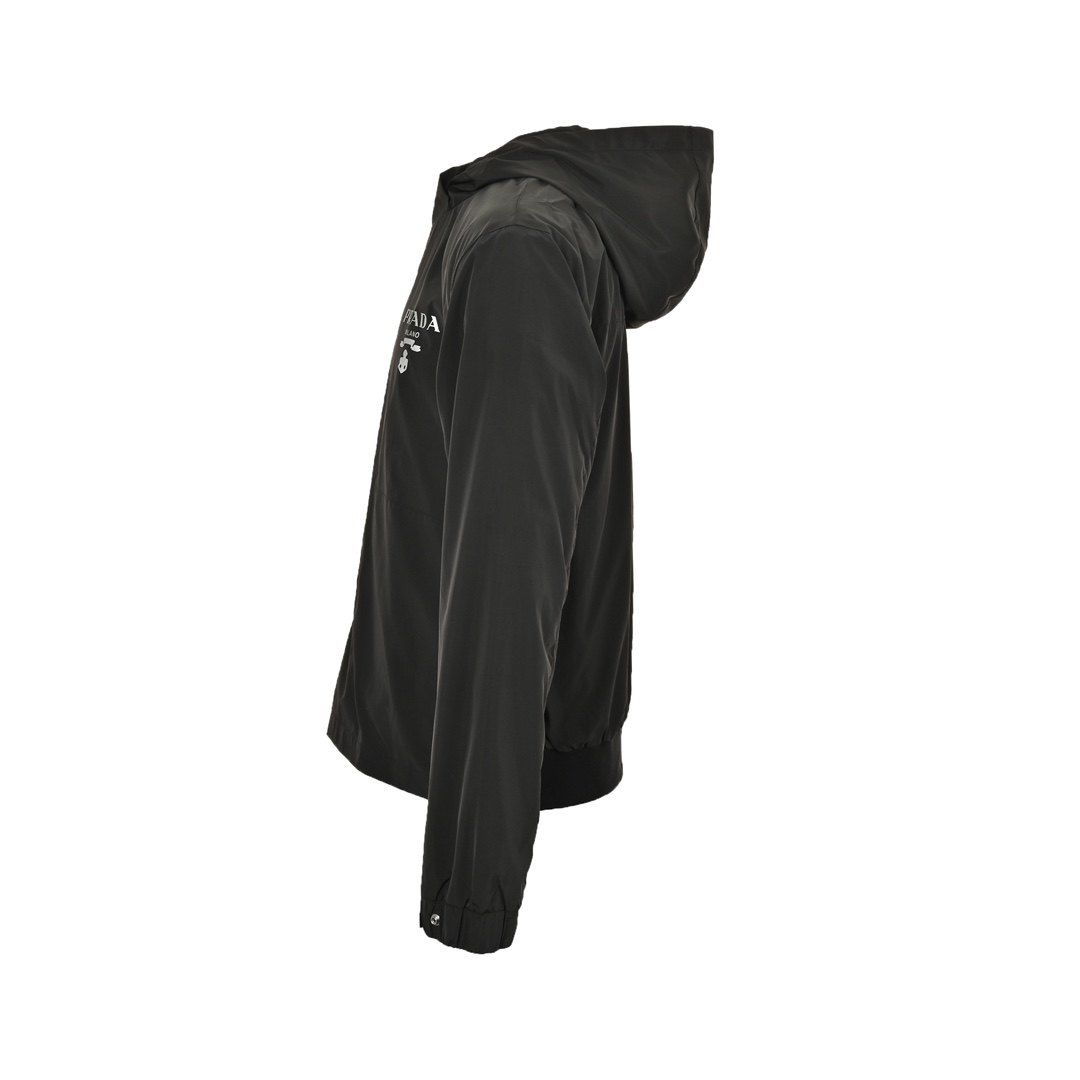 Prada 24Fw logo-print woven trench jacket