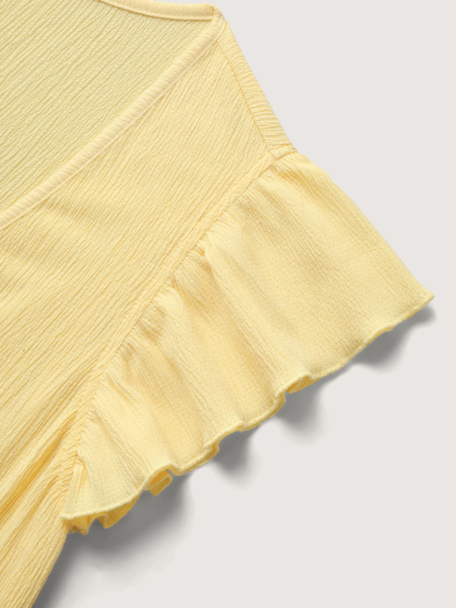 Shirred Square Neck Flowy Solid Top