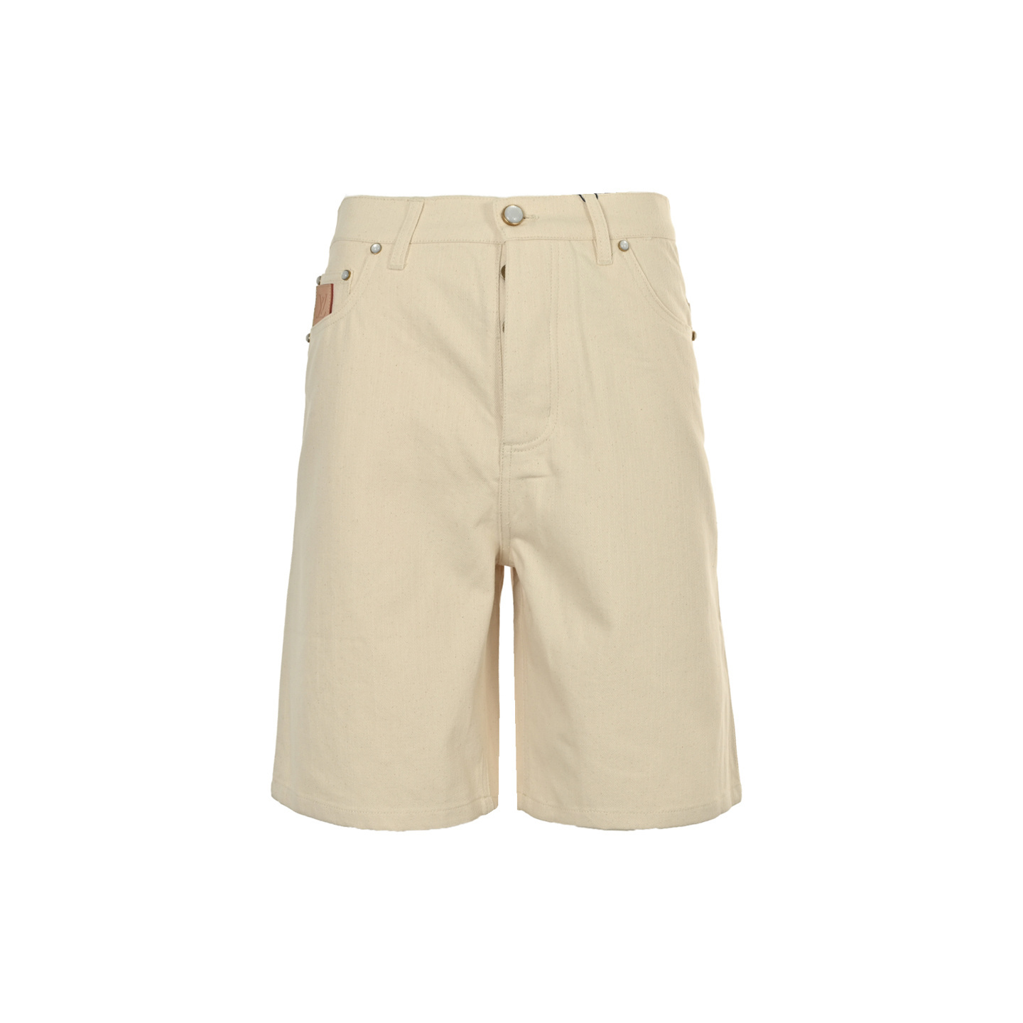 Louis Vuitton 25ss denim shorts with pocket leather label