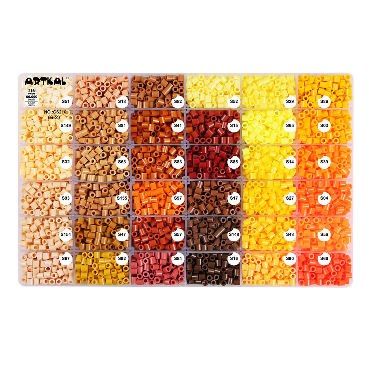 (216) Full Colors Box Set S-5mm Midi Artkal beads CS216 (Excludes 2024 new colors)