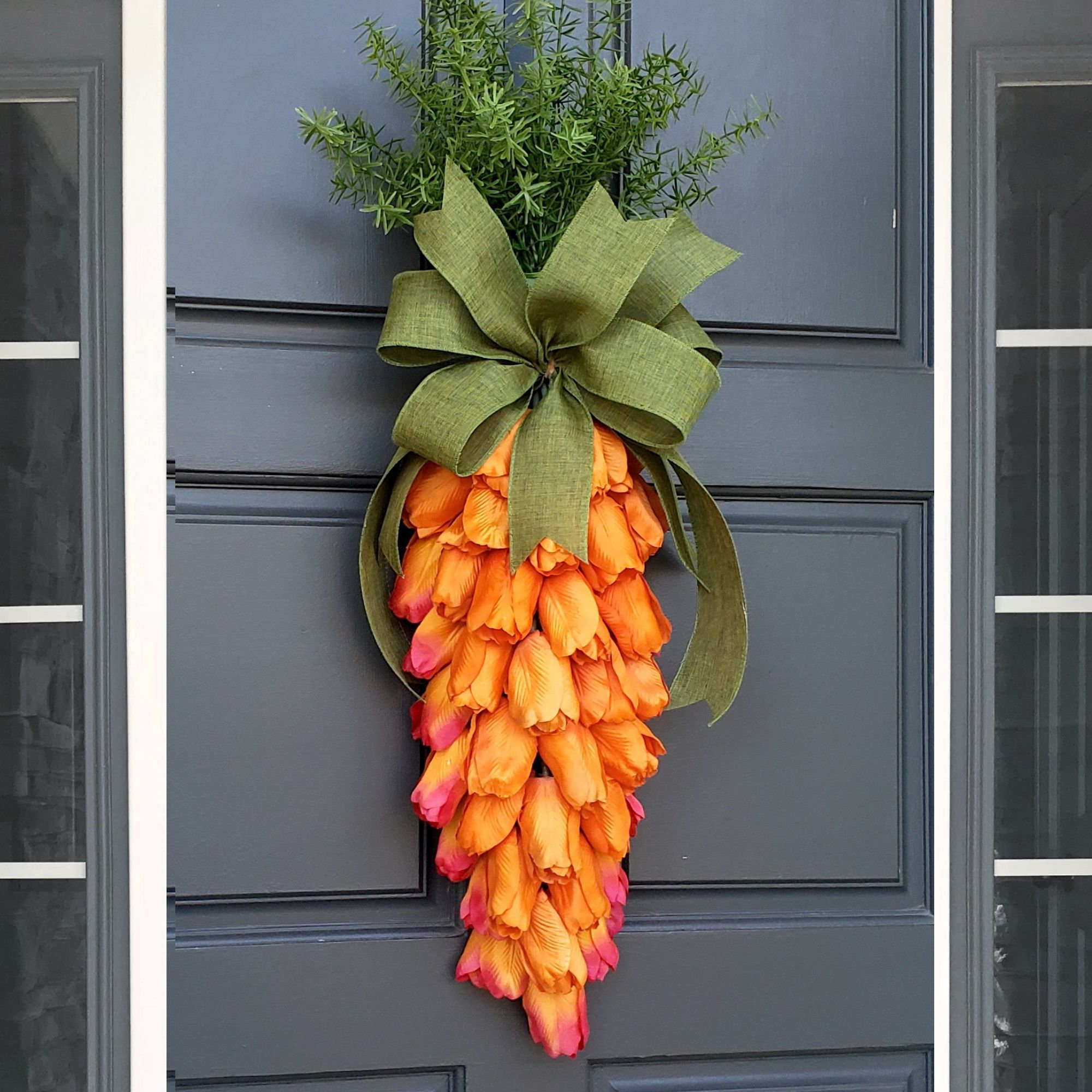 🥕🌿 Tulip Carrot Wreath – The Cutest Easter & Spring Welcome! 🐰✨