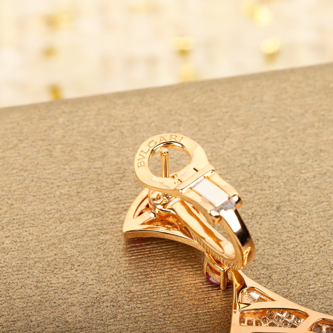 Bulgari fan-shaped diamond earrings