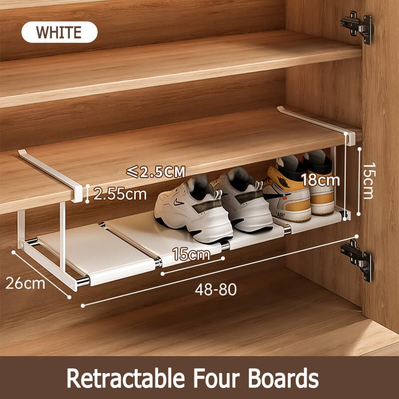 Multi-functional tiered partition shoe rack
