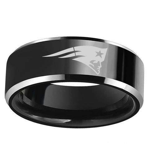 LIMITED EDITION NEW ENGLAND PATRIOTS TITANIUM STEEL RING