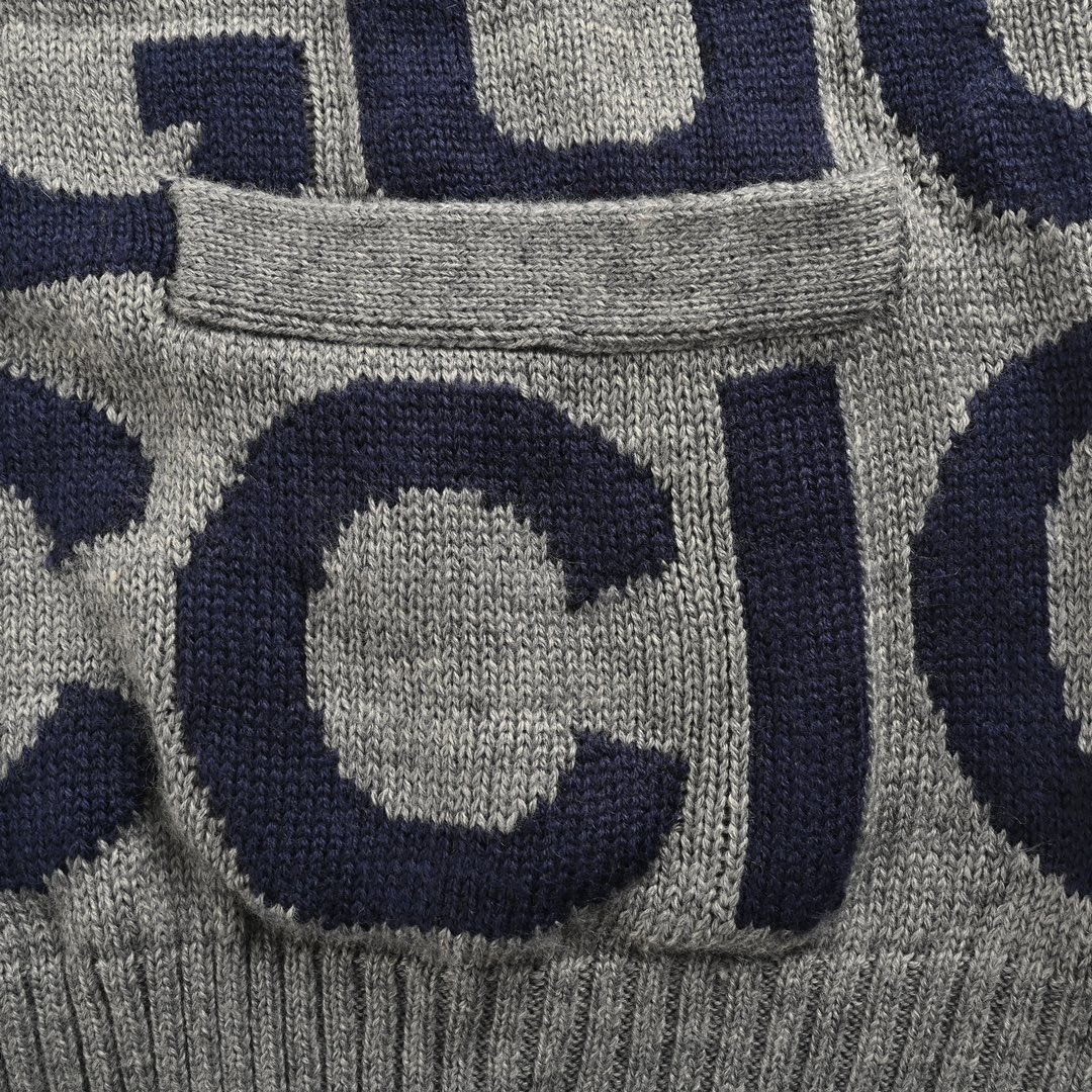 Gucci 24Fw all-over monogram intarsia cardigan