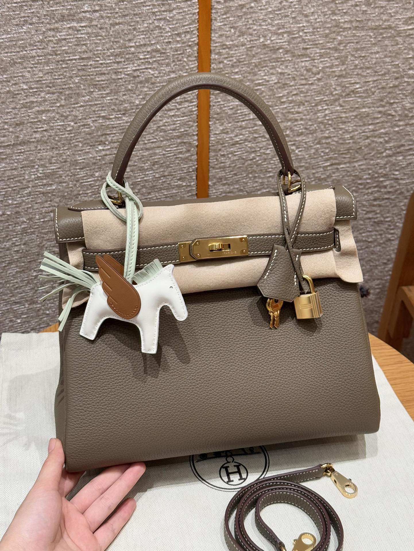 Hermès Kelly 18Etoupe Handbag (Handmade to Order)