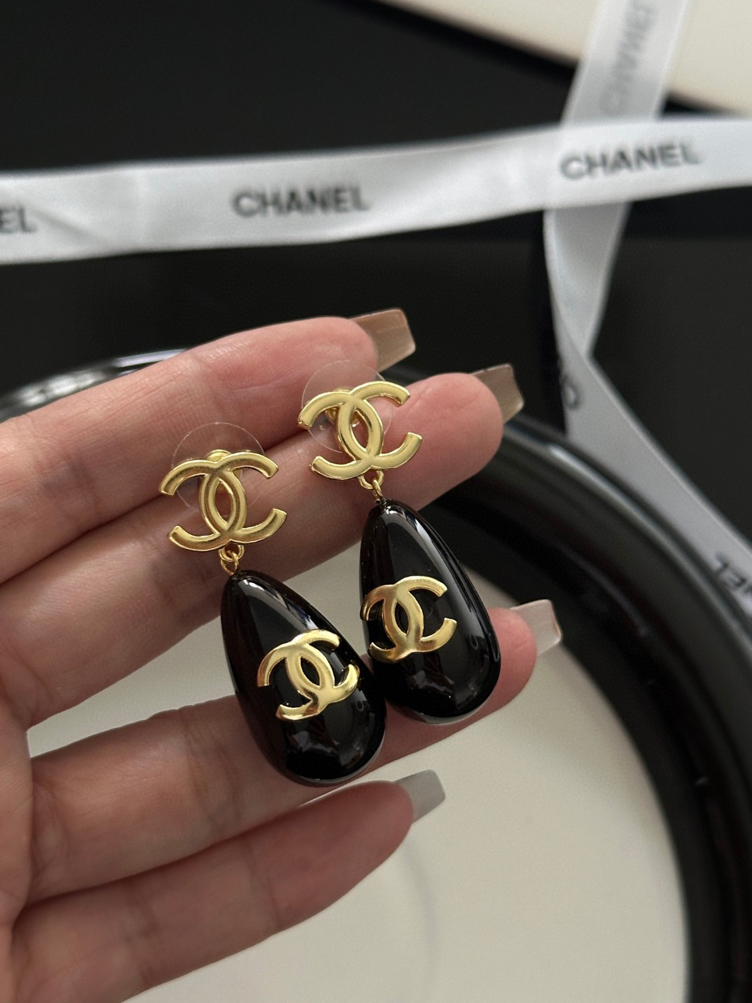 Chanel Pearl Double C Earrings