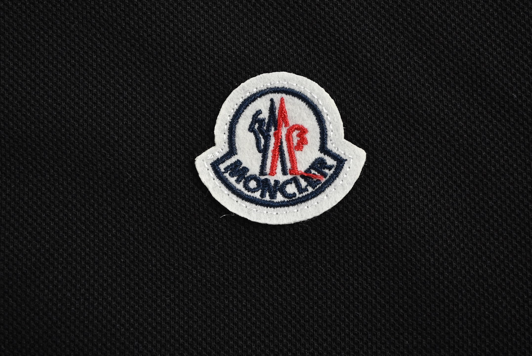 Moncler classic badge embroidered Polo short sleeve