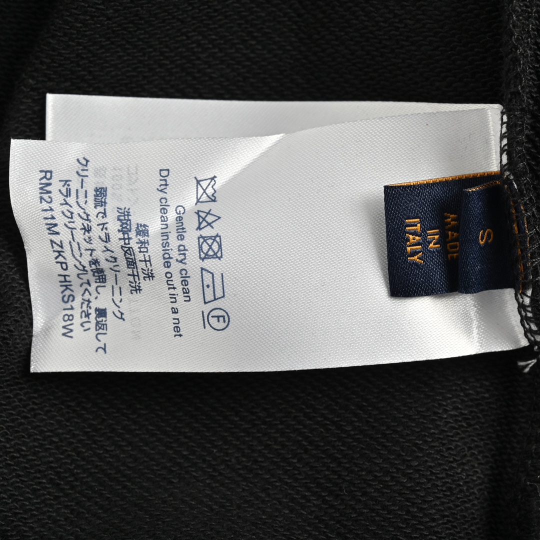 Louis Vuitton 24Fw leather logo and lettering embroidered crew neck sweatshirt