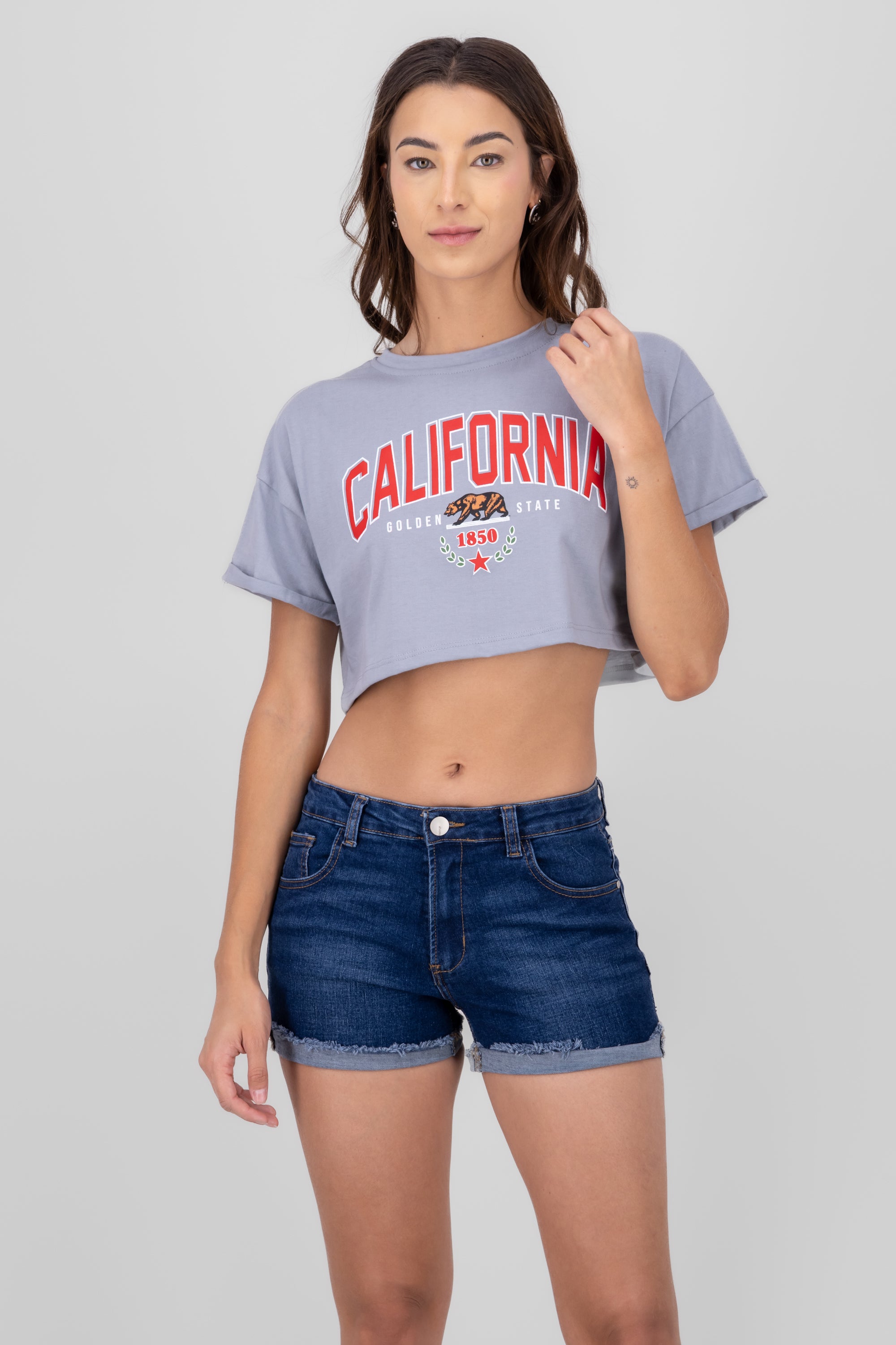 California print crop top