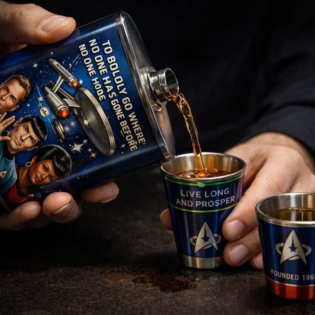 Star Trek 60th Anniversary Flask Gift Set