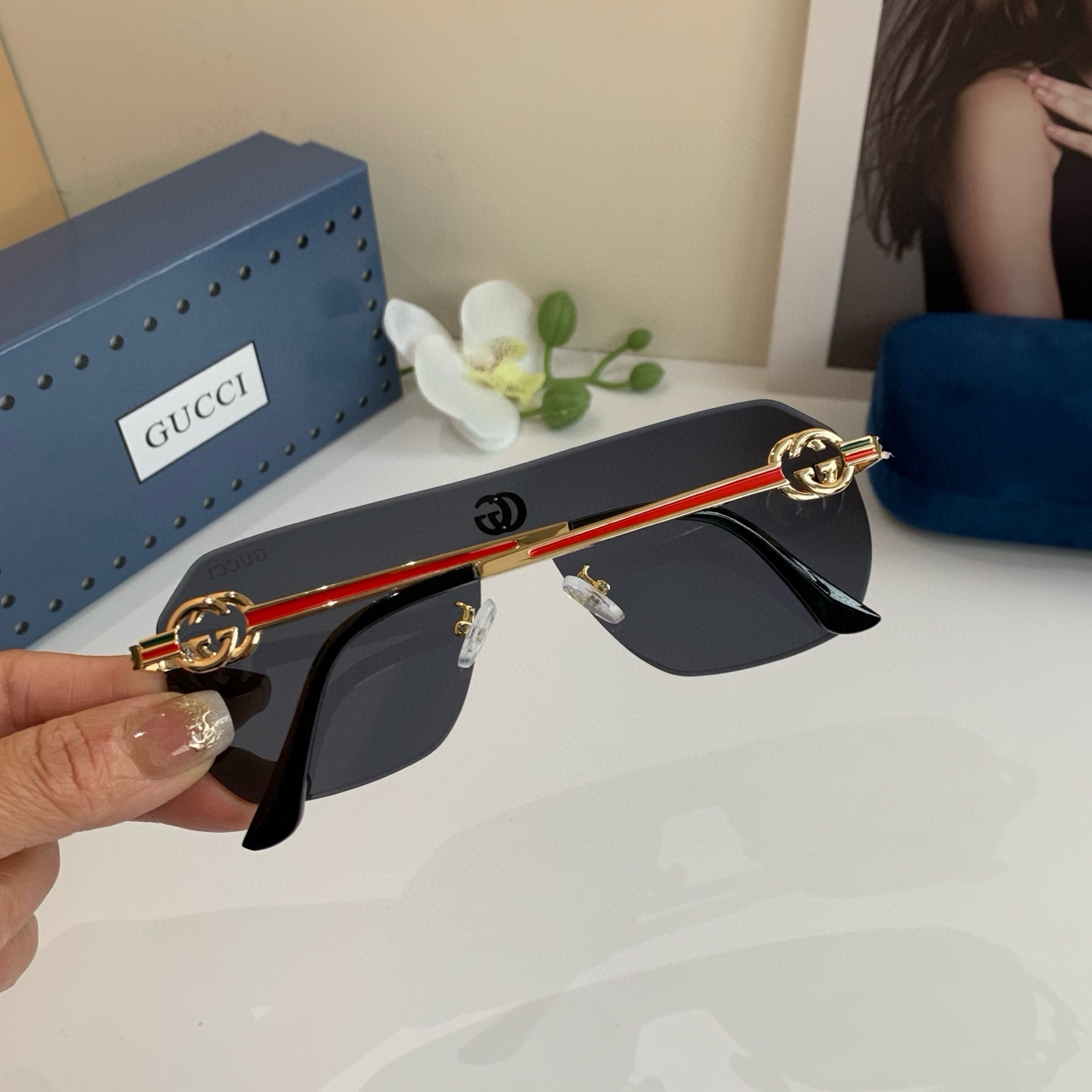 Gucci rimless sunglasses