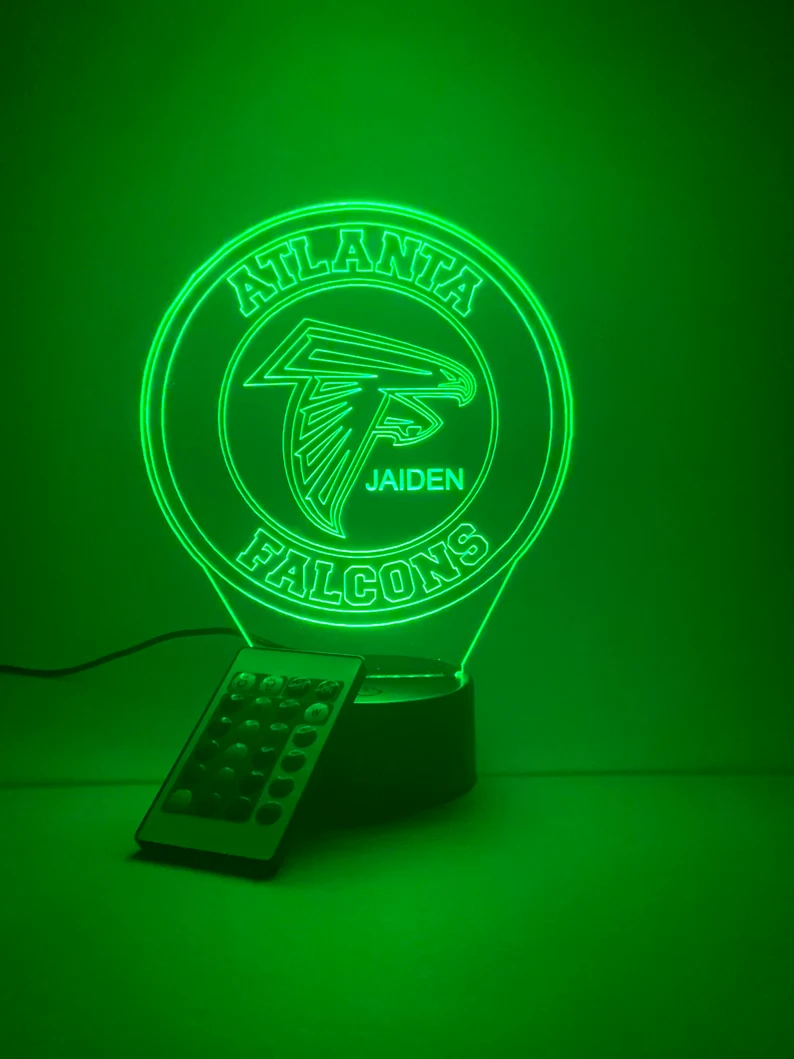 ATLANTA FALCONS 3D LAMP PERSONALIZED