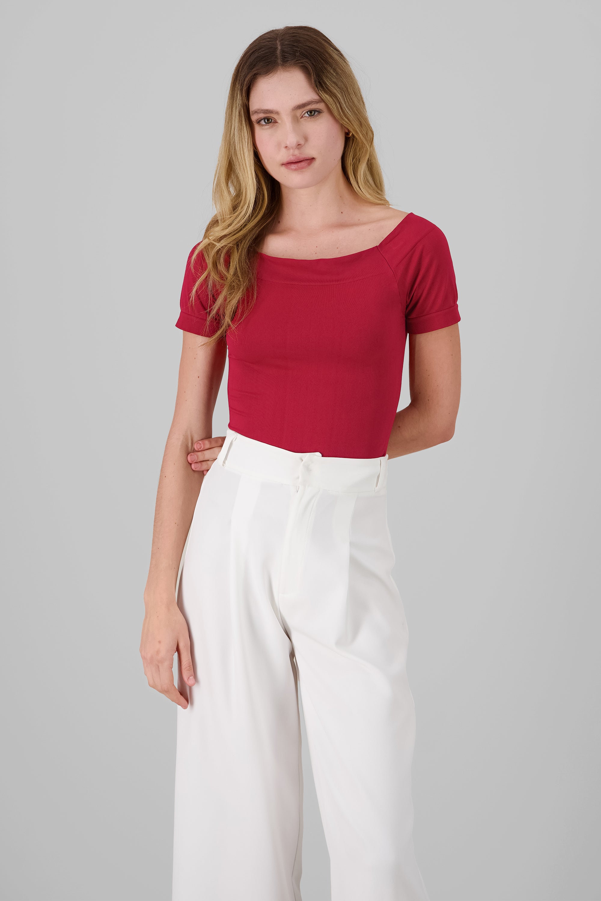 Seamless Bare Shoulder Plain Bodysuit