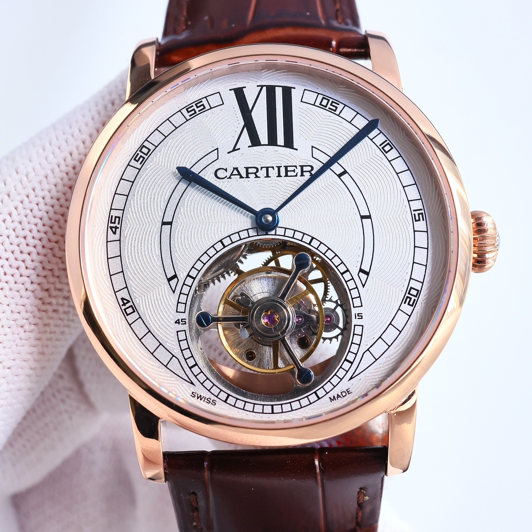 Cartier True Flywheel KF1 Rotonde de Cartier Tourbillon Cadran Love Tourbillon Watch