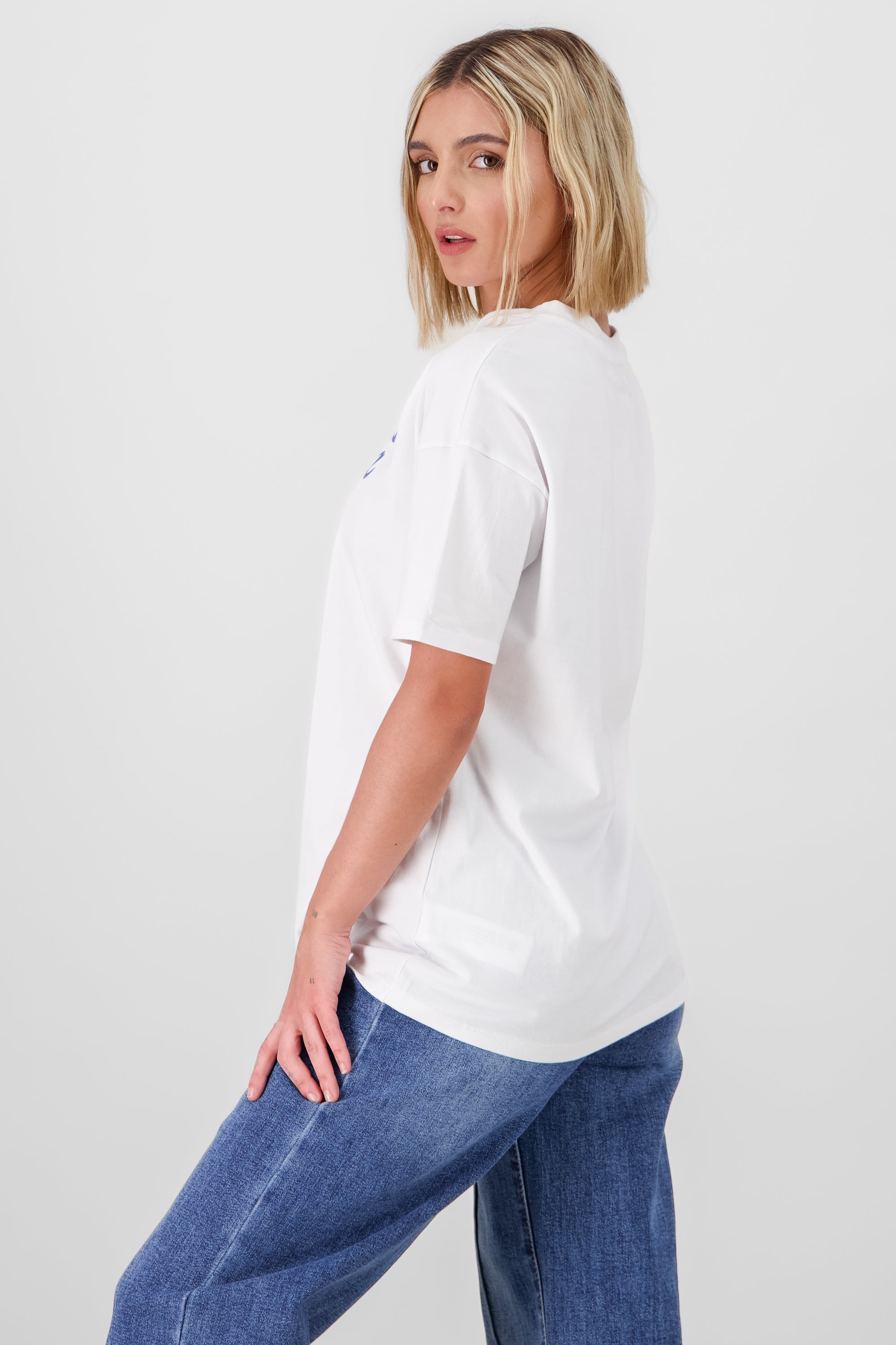 Oversized Cowgirl Print T Shirt