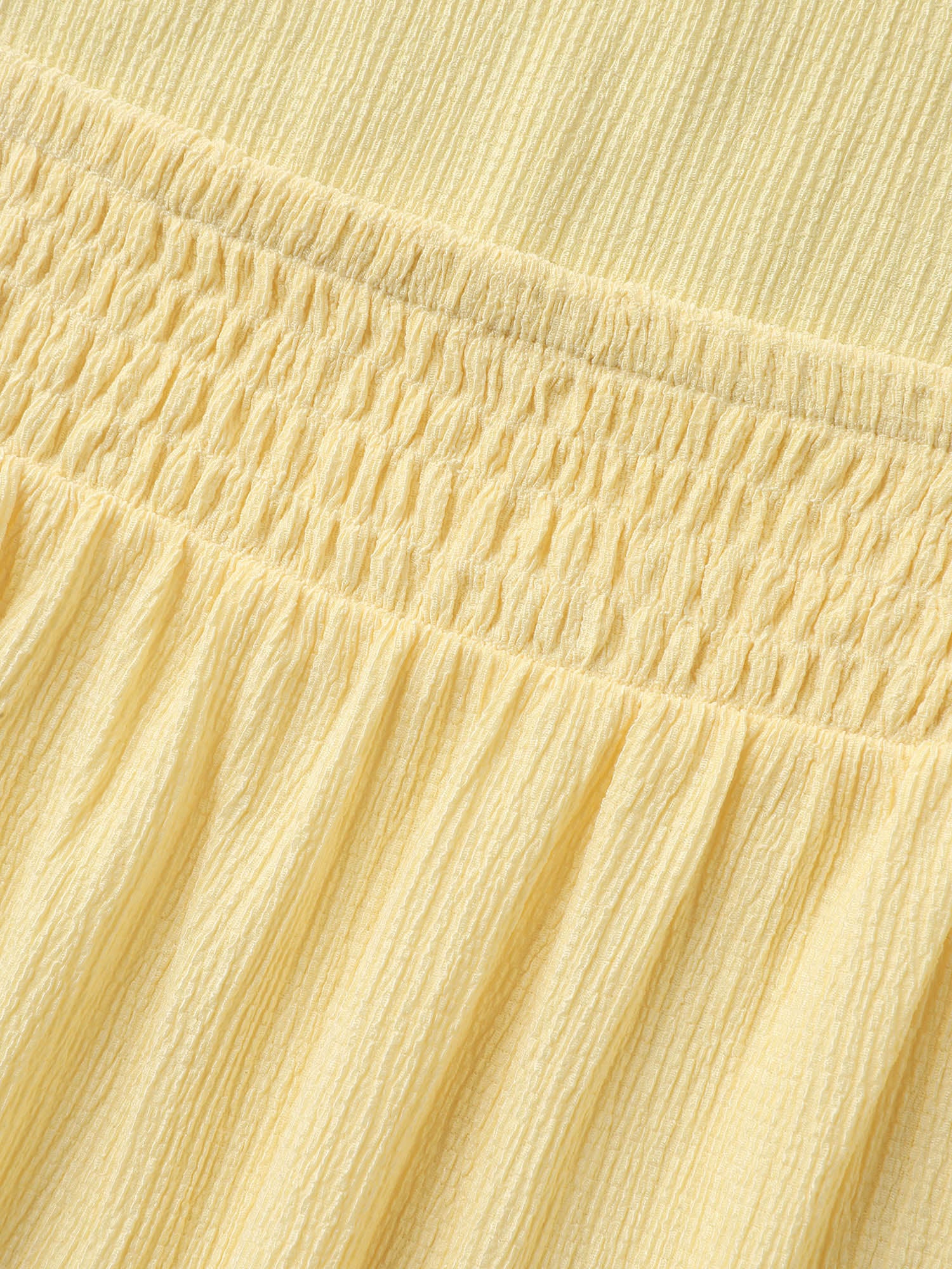 Shirred Square Neck Flowy Solid Top