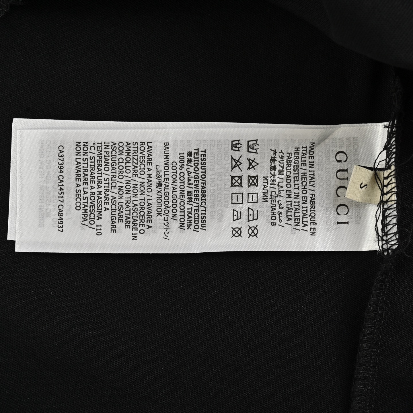 Gucci 25ss embossed lettering short sleeves