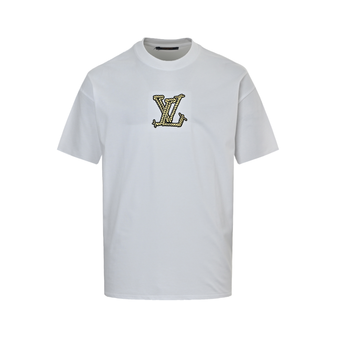 Louis Vuitton 25ss hemp rope embroidered short sleeve