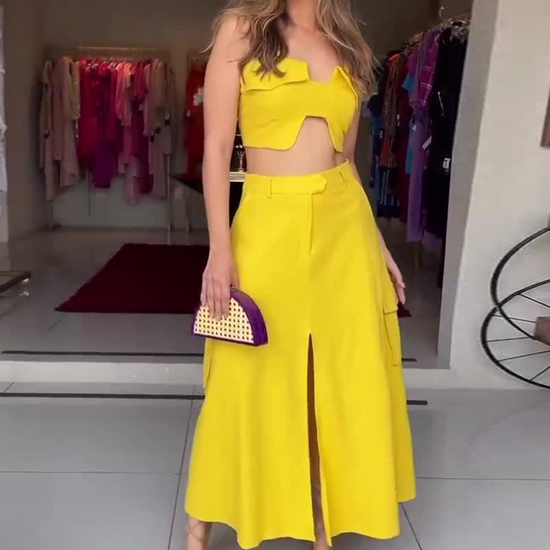 Wide Leg Dress Suit for Women with High Waist