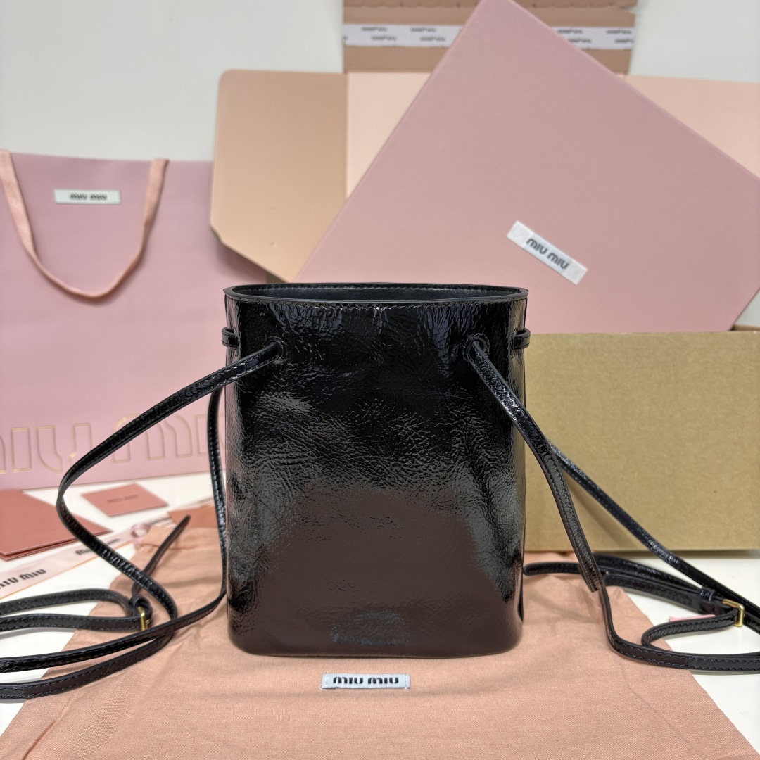 Miu Miu Suede Mini Bucket Bag 5NF460
