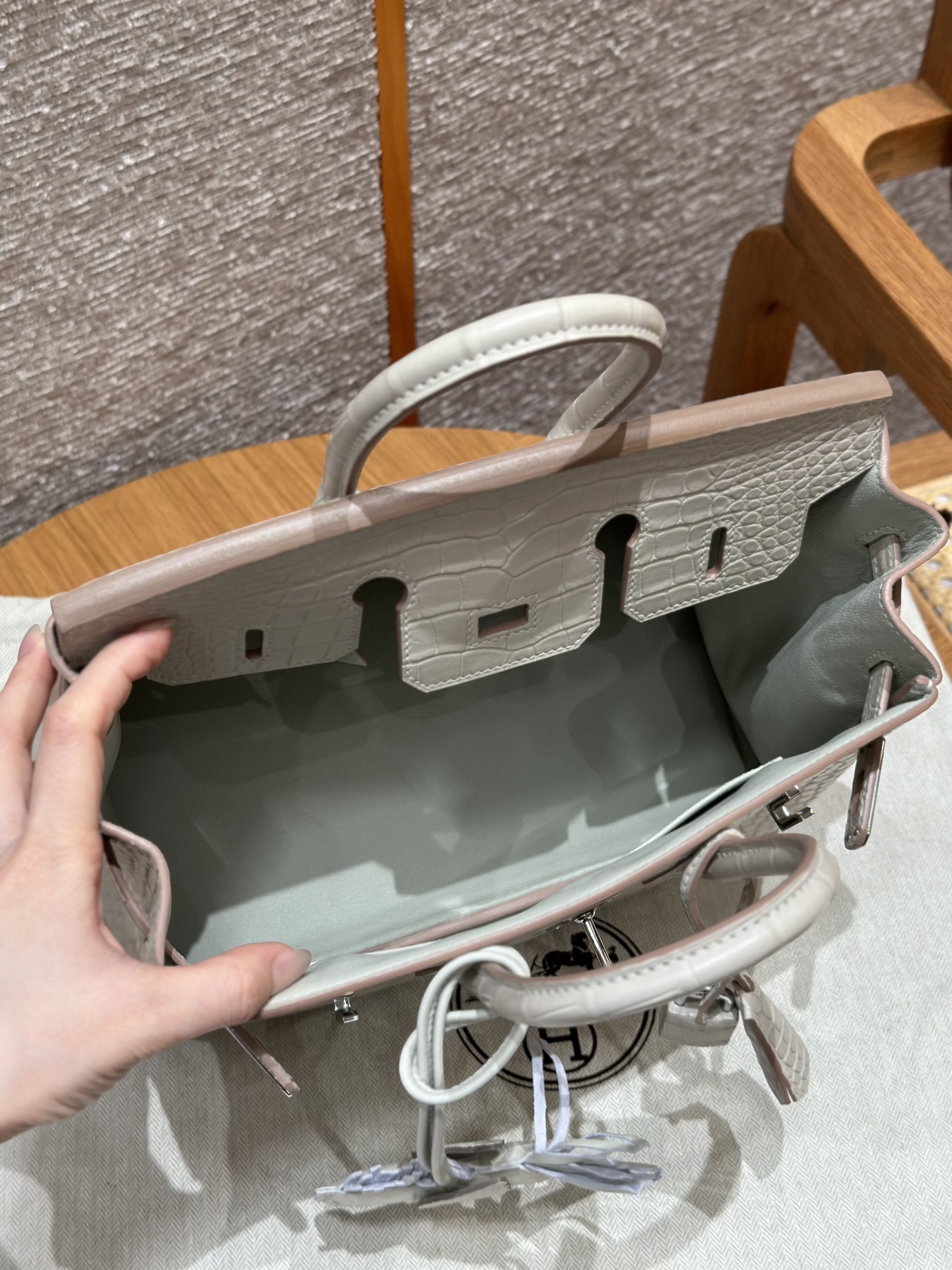 Hermes Birkin 8L Beton Handbag (Handmade to Order)