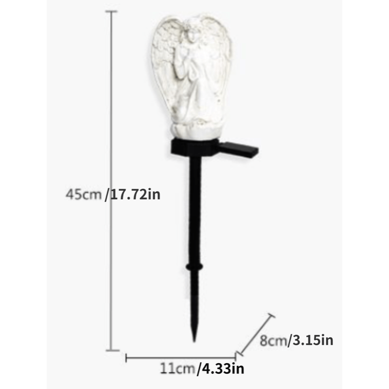 1pc Solar Floor Light, Waterproof Garden Ground Plug Light, Angel LED Floor Lamp, For Garden Landscape Lawn & Outdoor Decoration