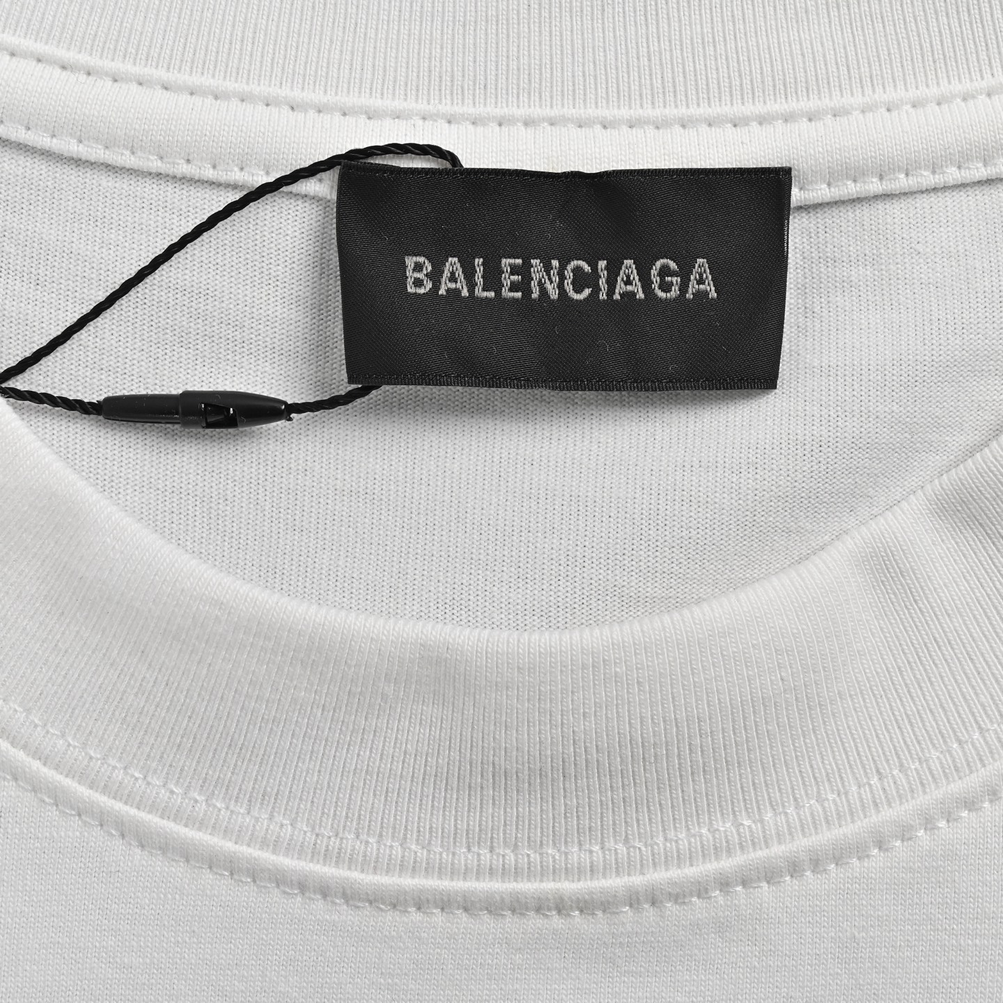 Balenciaga Mottled Letters Ink Printed Short Sleeve