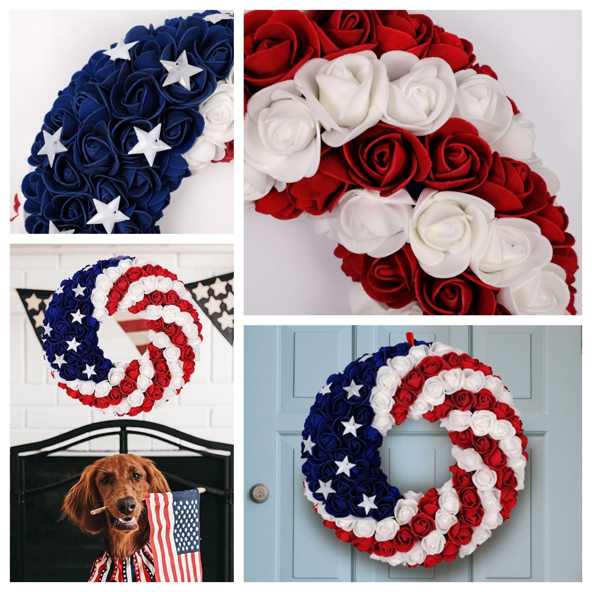 🔥[SAVE 50% OFF]-- 45CM/18 Inch Handmade American Flag Wreath