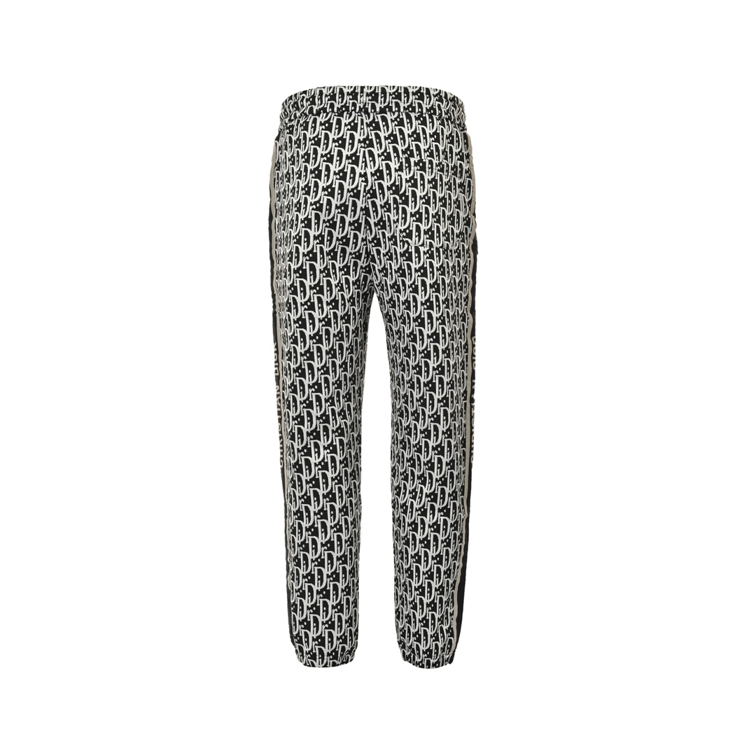 Dior all over print jacquard side webbing trousers set