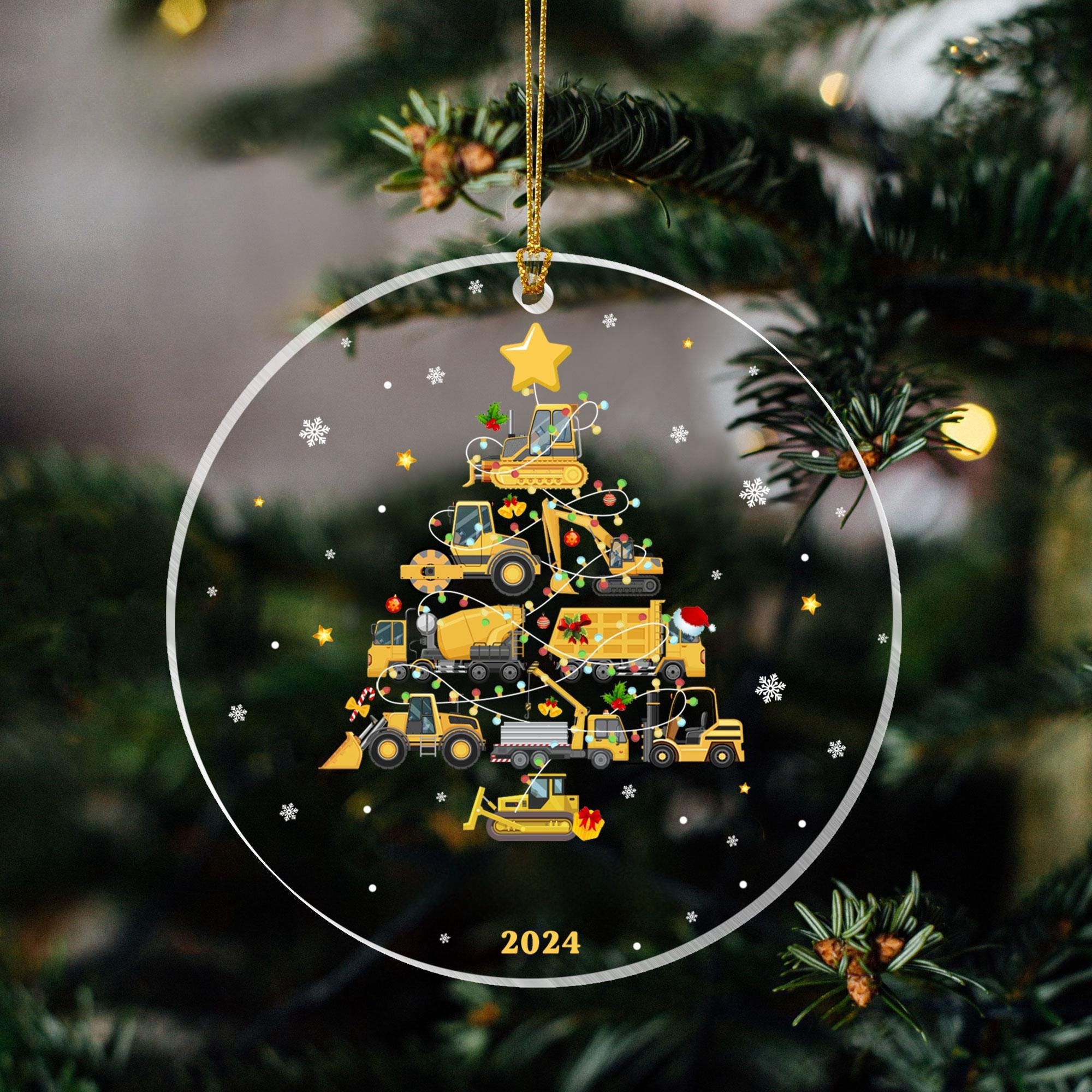 🛻Excavator Truck Christmas Ornament