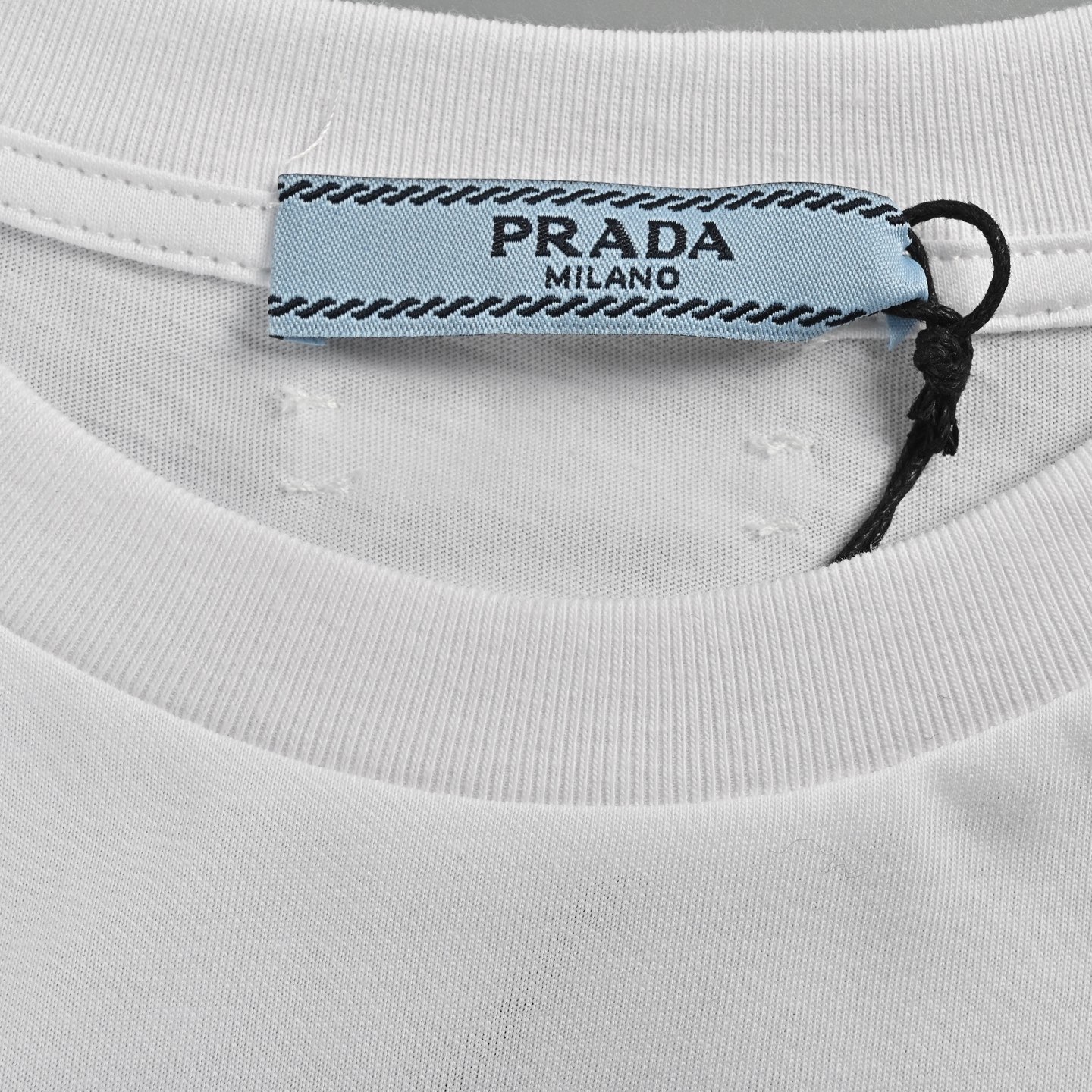 Prada 25ss women's triangle logo long-sleeved T-shirt