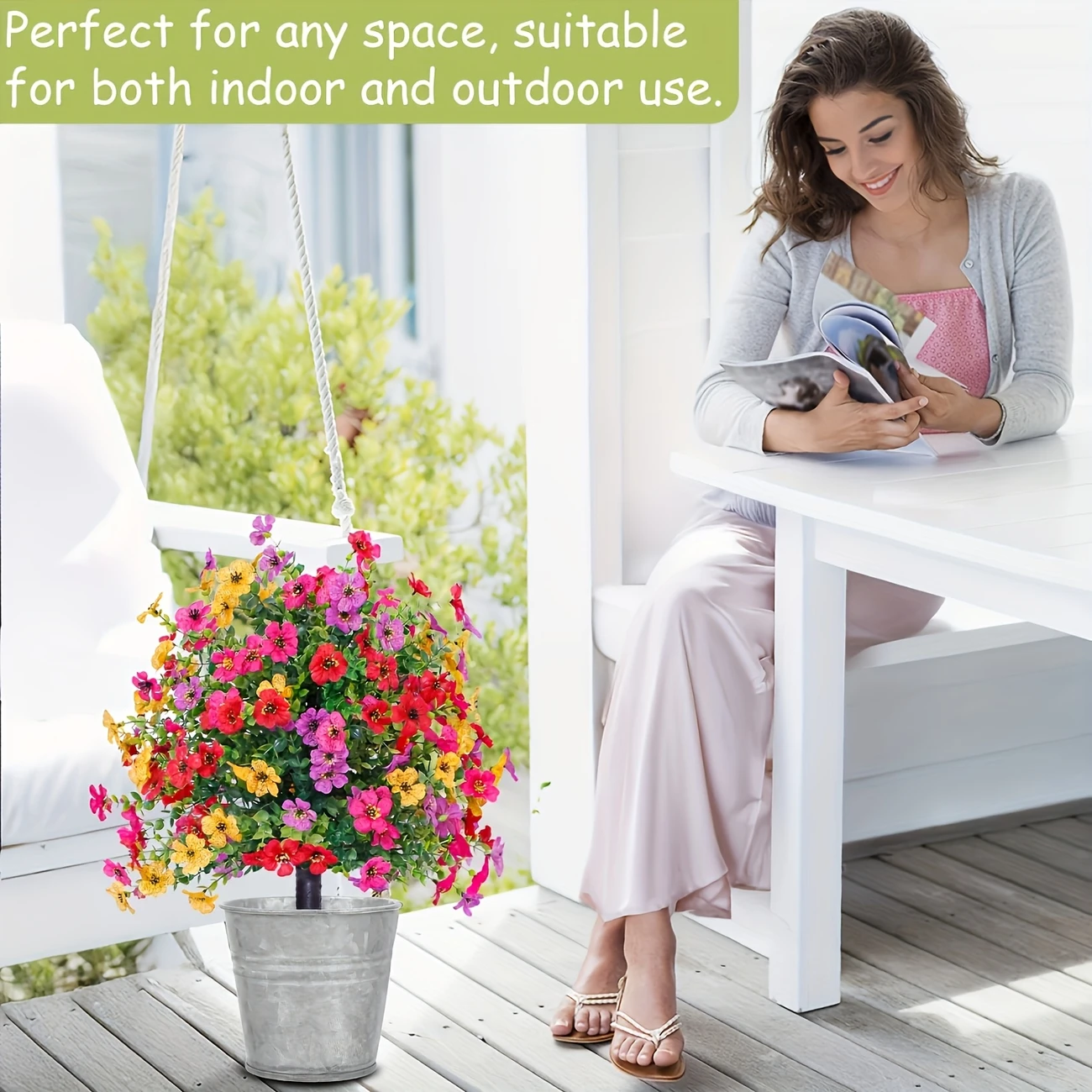 🌺🌺Artificial Violet Flower Potted Plant (UV Resistant - Spring and Summer Garden Decoration)